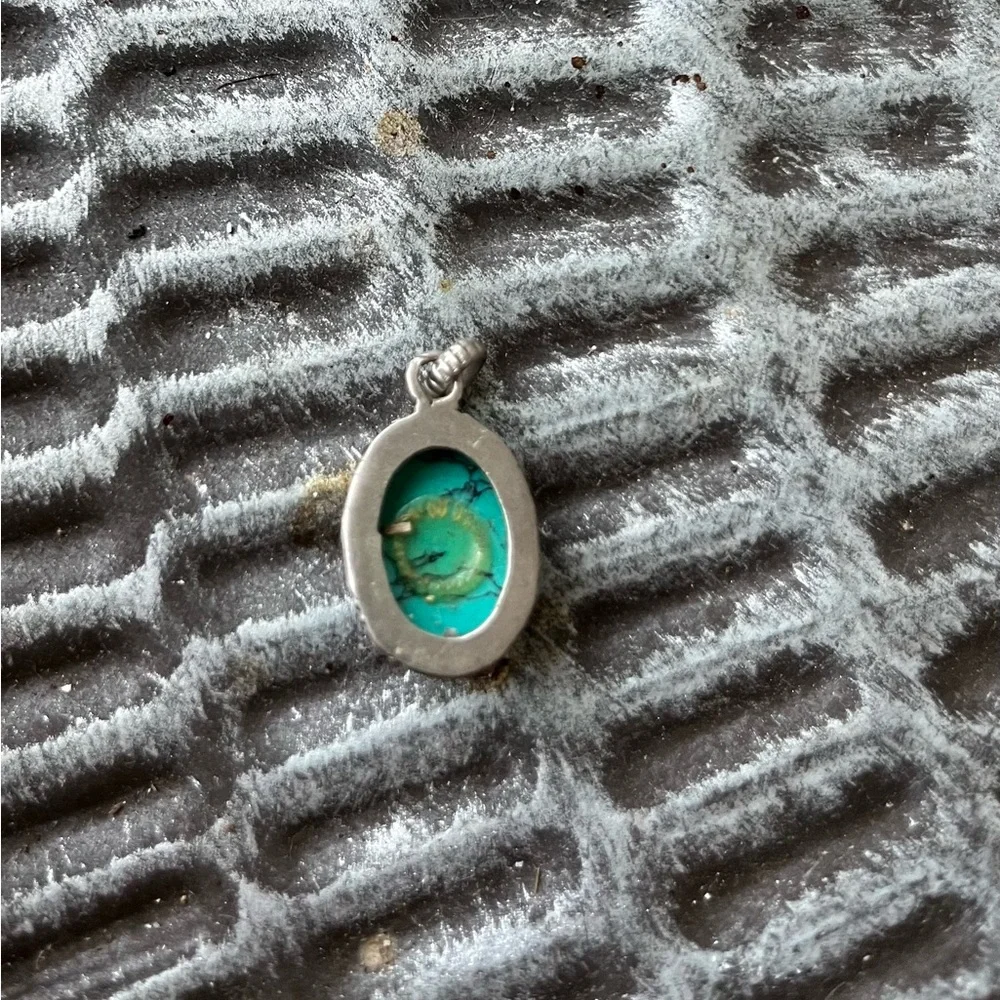 Turquoise Pendant bezel set Sterling Silver 925 - Picture 5 of 5